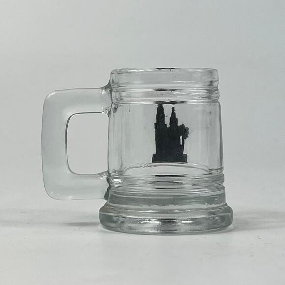 Hearst Castle San Simeon CA Miniature Novelty Mug Cup Travel Souvenir Vtg Glass - Picture 3 of 9